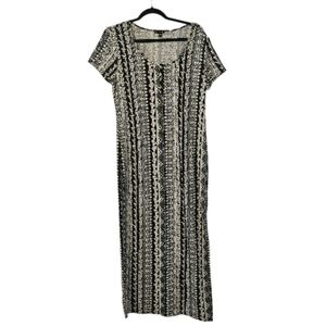 Multi-Coloured Magazine Women's All Over Printed Cap Sleeve Floral Maxi Dress